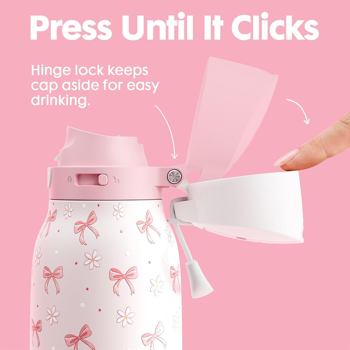 24 oz Slim Insulated Water Bottle: 2-in-1 Locking Lid, Night