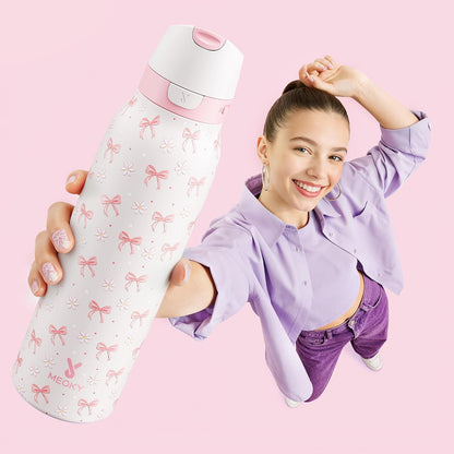 24 oz Slim Insulated Water Bottle: 2-in-1 Locking Lid, Night
