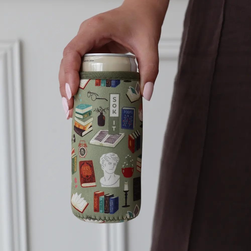 CanSok Sleeve for Beer & Soda Insulated Neoprene Cover (Ocean Oasis, 12oz Can Sleeve) - Colors E