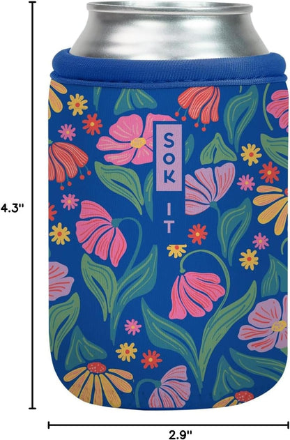 CanSok Sleeve for Beer & Soda Insulated Neoprene Cover (Ocean Oasis, 12oz Can Sleeve) - Colors E