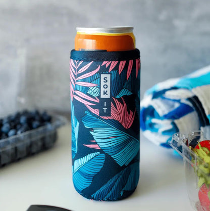 CanSok Sleeve for Beer & Soda Insulated Neoprene Cover (Ocean Oasis, 12oz Can Sleeve) - Colors E
