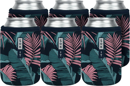 CanSok Sleeve for Beer & Soda Insulated Neoprene Cover (Ocean Oasis, 12oz Can Sleeve) - Colors E