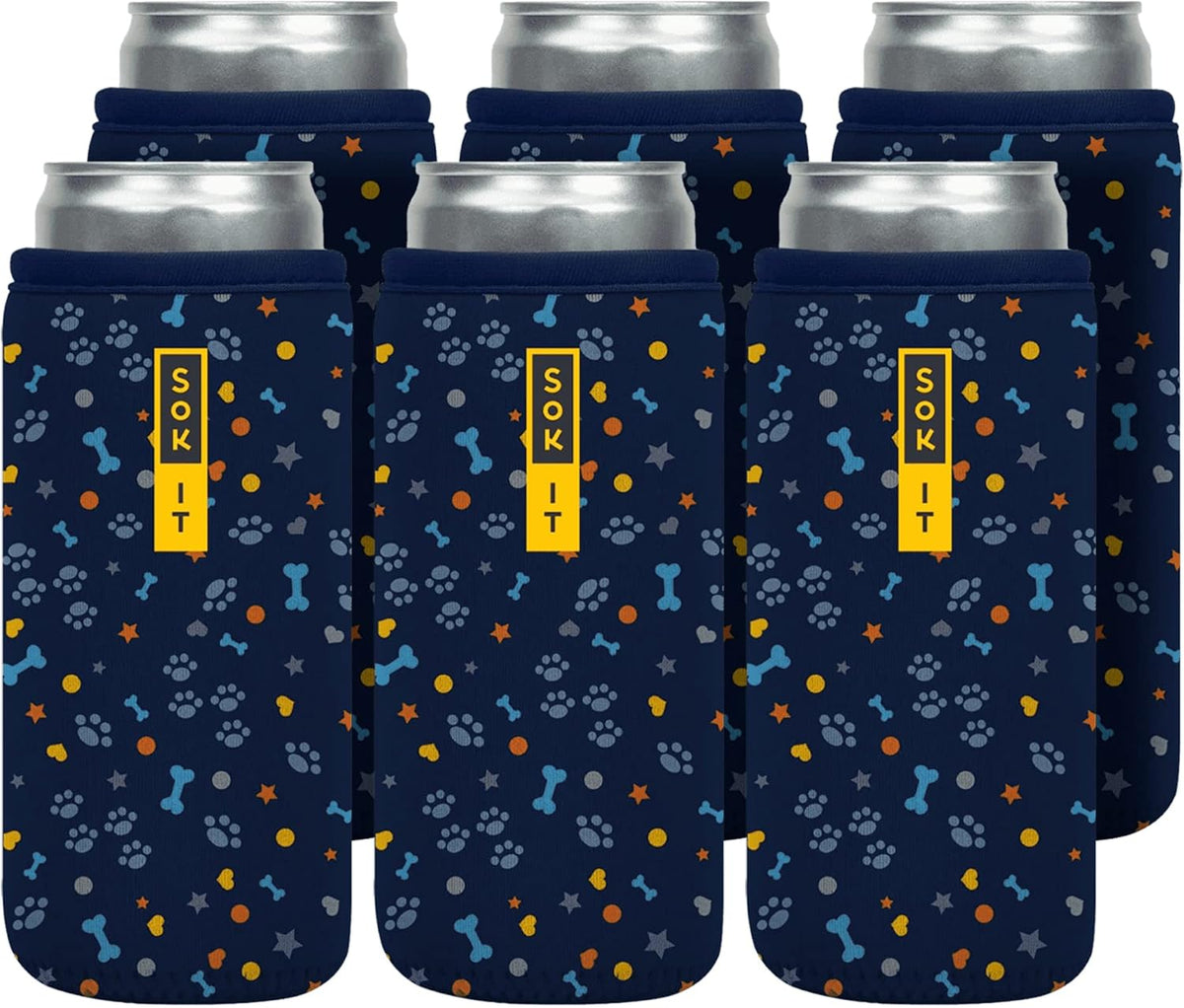 CanSok Sleeve for Beer & Soda Insulated Neoprene Cover (Ocean Oasis, 12oz Can Sleeve) - Colors E