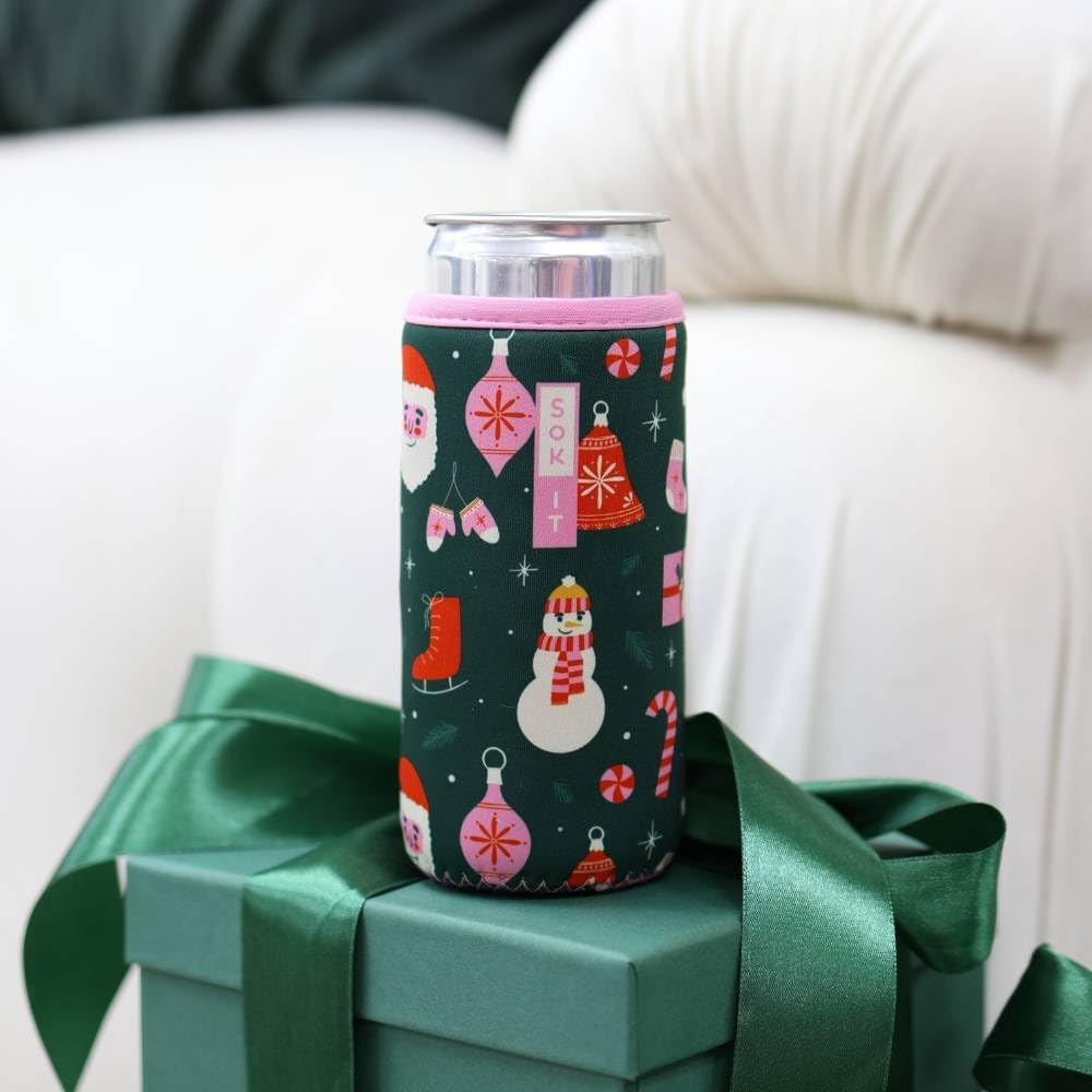 CanSok Sleeve for Beer & Soda Insulated Neoprene Cover (Ocean Oasis, 12oz Can Sleeve) - Colors E