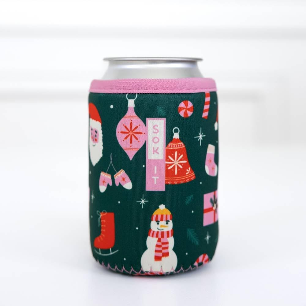 CanSok Sleeve for Beer & Soda Insulated Neoprene Cover (Ocean Oasis, 12oz Can Sleeve) - Colors E