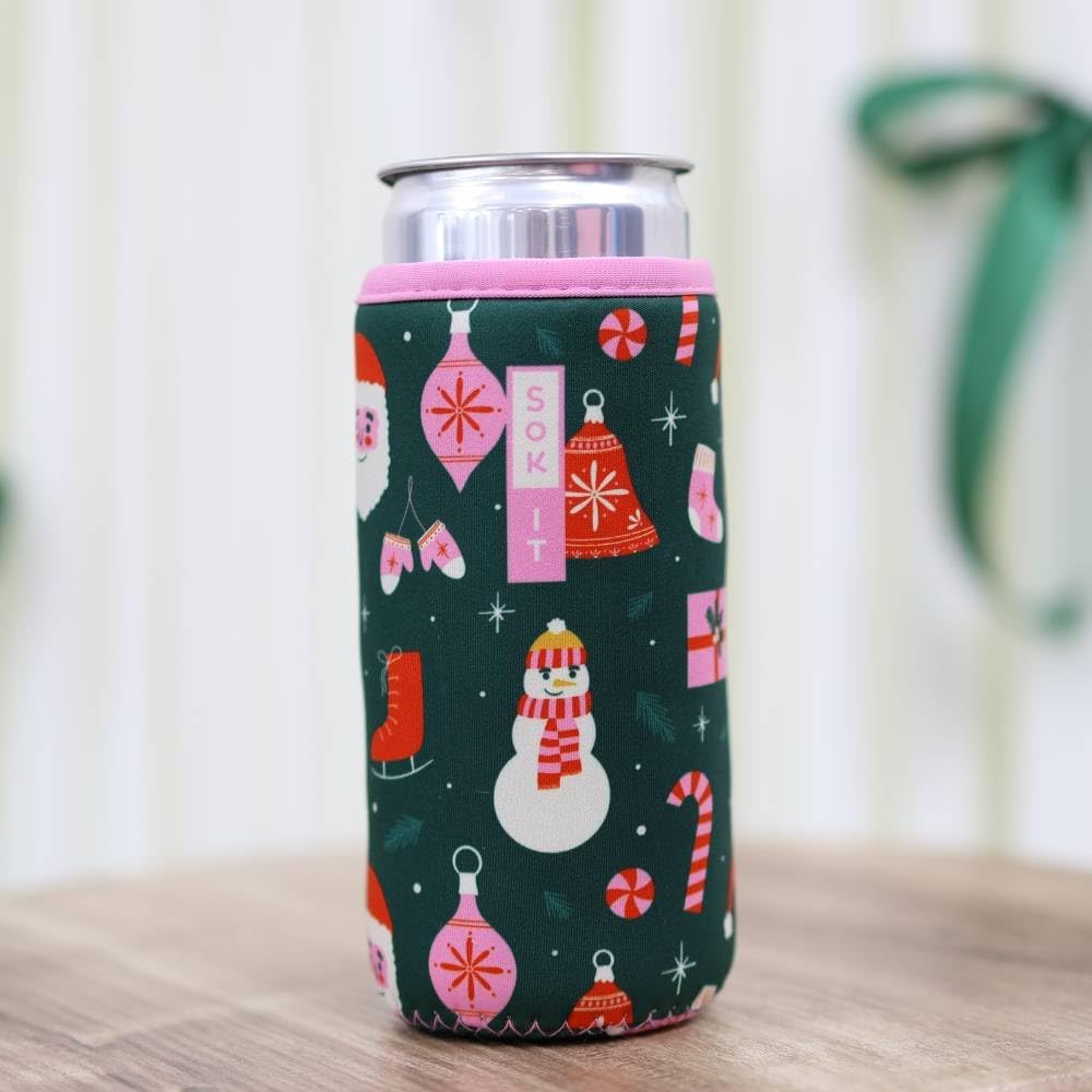 CanSok Sleeve for Beer & Soda Insulated Neoprene Cover (Ocean Oasis, 12oz Can Sleeve) - Colors E