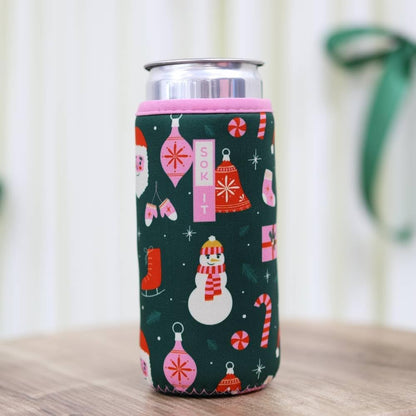 CanSok Sleeve for Beer & Soda Insulated Neoprene Cover (Ocean Oasis, 12oz Can Sleeve) - Colors E