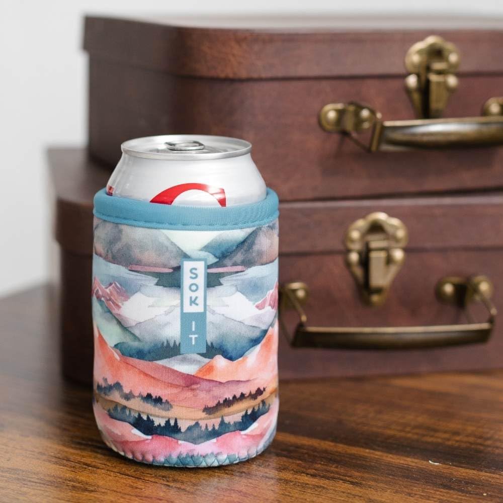CanSok Sleeve for Beer & Soda Insulated Neoprene Cover (Ocean Oasis, 12oz Can Sleeve) - Colors E