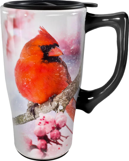 12569 Cardinal Travel Mug, 16 Oz, Ceramic