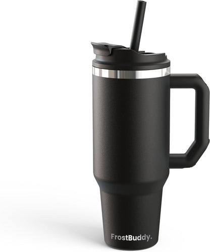 Thicc Buddy 16oz Tumbler - Insulated Stainless Steel (Cinnamon) | Double-wall vacuum insulated | Spill-proof flip lid | 18/8 premium stainless steel | Cup-holder friendly - Colors B