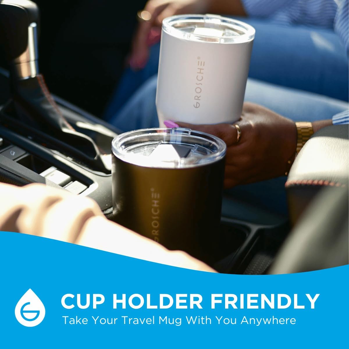 Yukon Triple Insulated Coffee Travel Mug with Lid, 20oz Cream White | Sturdy Stainless Steel Mug Keeps Drinks Cold Up To 8 Hours Or Hot Up To 4 Hours With Removable Slider Lid And Dishwasher Safe