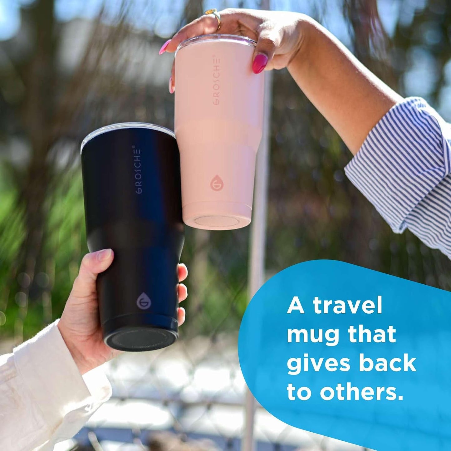 Yukon Triple Insulated Coffee Travel Mug with Lid, 20oz Cream White | Sturdy Stainless Steel Mug Keeps Drinks Cold Up To 8 Hours Or Hot Up To 4 Hours With Removable Slider Lid And Dishwasher Safe