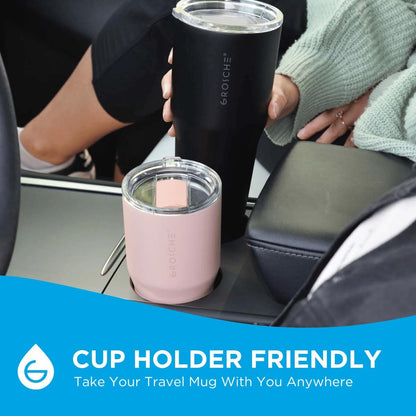 Yukon Triple Insulated Coffee Travel Mug with Lid, 20oz Cream White | Sturdy Stainless Steel Mug Keeps Drinks Cold Up To 8 Hours Or Hot Up To 4 Hours With Removable Slider Lid And Dishwasher Safe