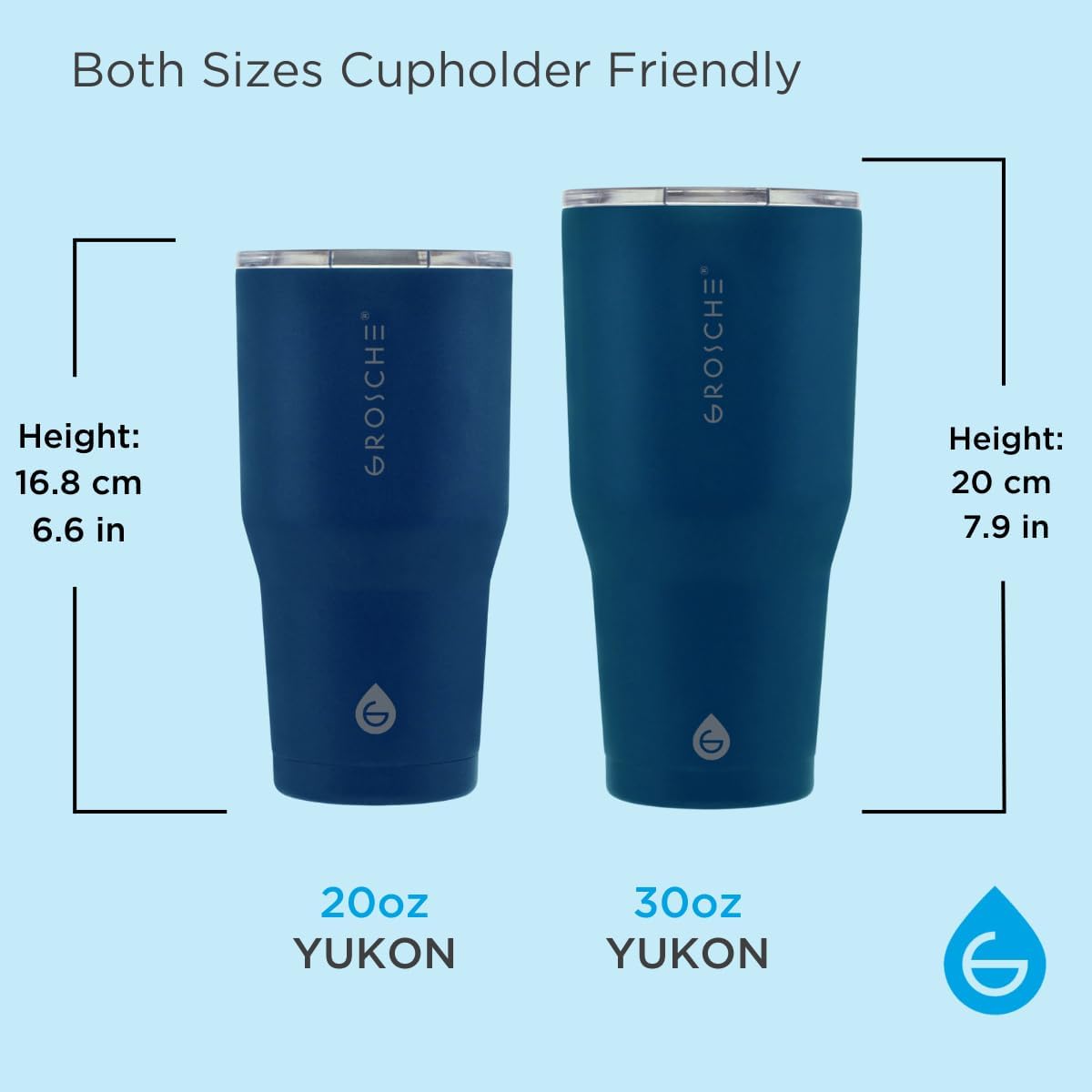 Yukon Triple Insulated Coffee Travel Mug with Lid, 20oz Cream White | Sturdy Stainless Steel Mug Keeps Drinks Cold Up To 8 Hours Or Hot Up To 4 Hours With Removable Slider Lid And Dishwasher Safe