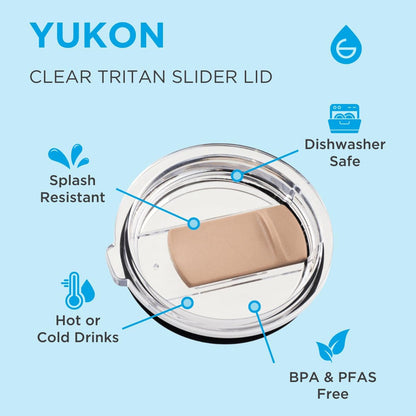 Yukon Triple Insulated Coffee Travel Mug with Lid, 20oz Cream White | Sturdy Stainless Steel Mug Keeps Drinks Cold Up To 8 Hours Or Hot Up To 4 Hours With Removable Slider Lid And Dishwasher Safe