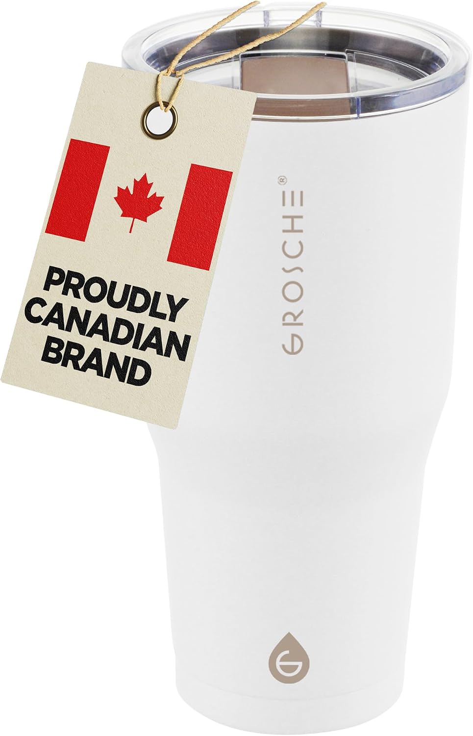 Yukon Triple Insulated Coffee Travel Mug with Lid, 20oz Cream White | Sturdy Stainless Steel Mug Keeps Drinks Cold Up To 8 Hours Or Hot Up To 4 Hours With Removable Slider Lid And Dishwasher Safe