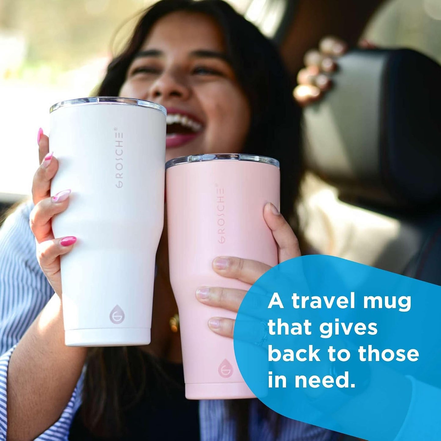 Yukon Triple Insulated Coffee Travel Mug with Lid, 20oz Cream White | Sturdy Stainless Steel Mug Keeps Drinks Cold Up To 8 Hours Or Hot Up To 4 Hours With Removable Slider Lid And Dishwasher Safe