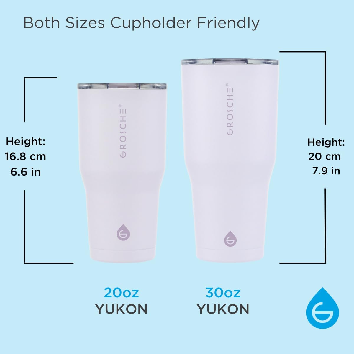 Yukon Triple Insulated Coffee Travel Mug with Lid, 20oz Cream White | Sturdy Stainless Steel Mug Keeps Drinks Cold Up To 8 Hours Or Hot Up To 4 Hours With Removable Slider Lid And Dishwasher Safe