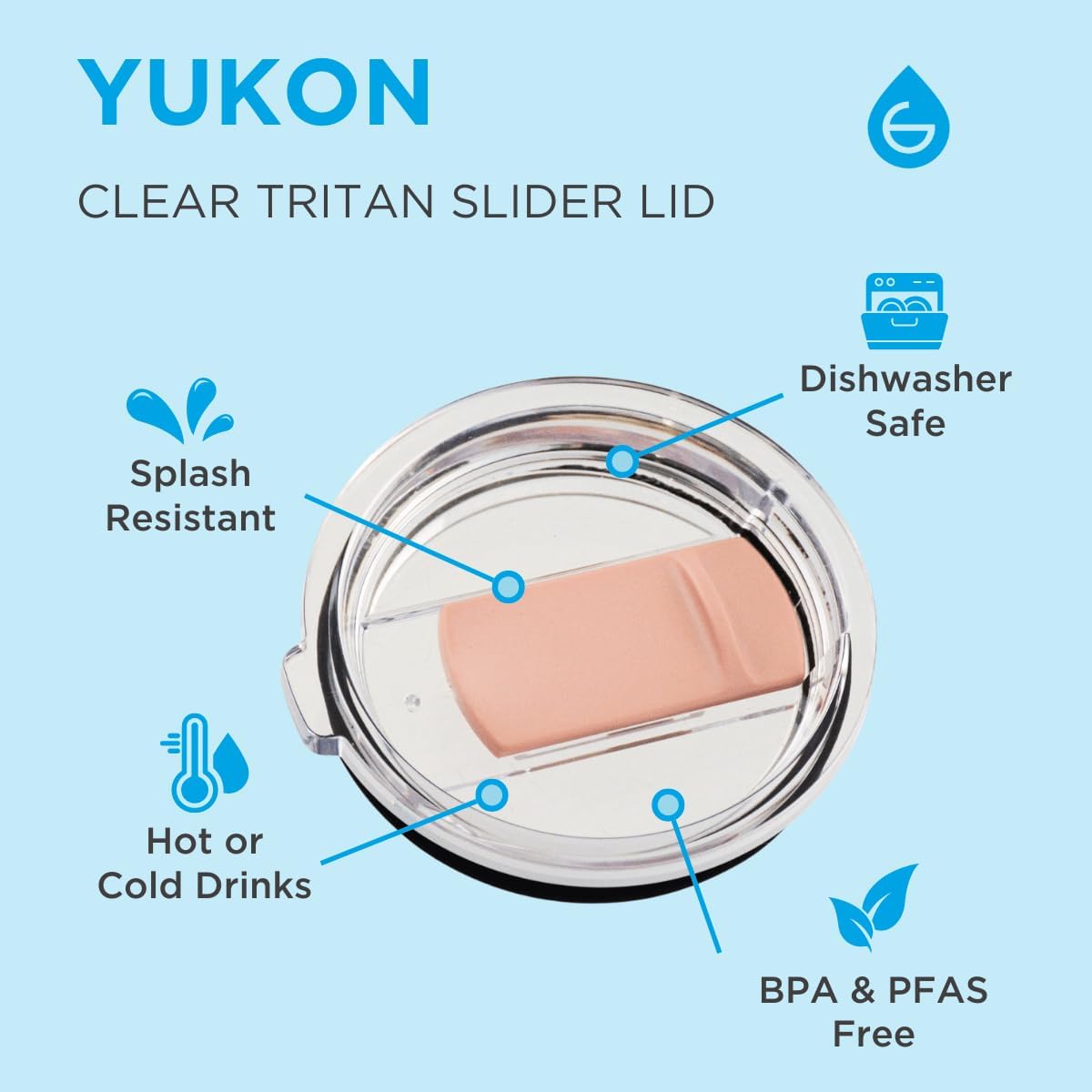 Yukon Triple Insulated Coffee Travel Mug with Lid, 20oz Cream White | Sturdy Stainless Steel Mug Keeps Drinks Cold Up To 8 Hours Or Hot Up To 4 Hours With Removable Slider Lid And Dishwasher Safe