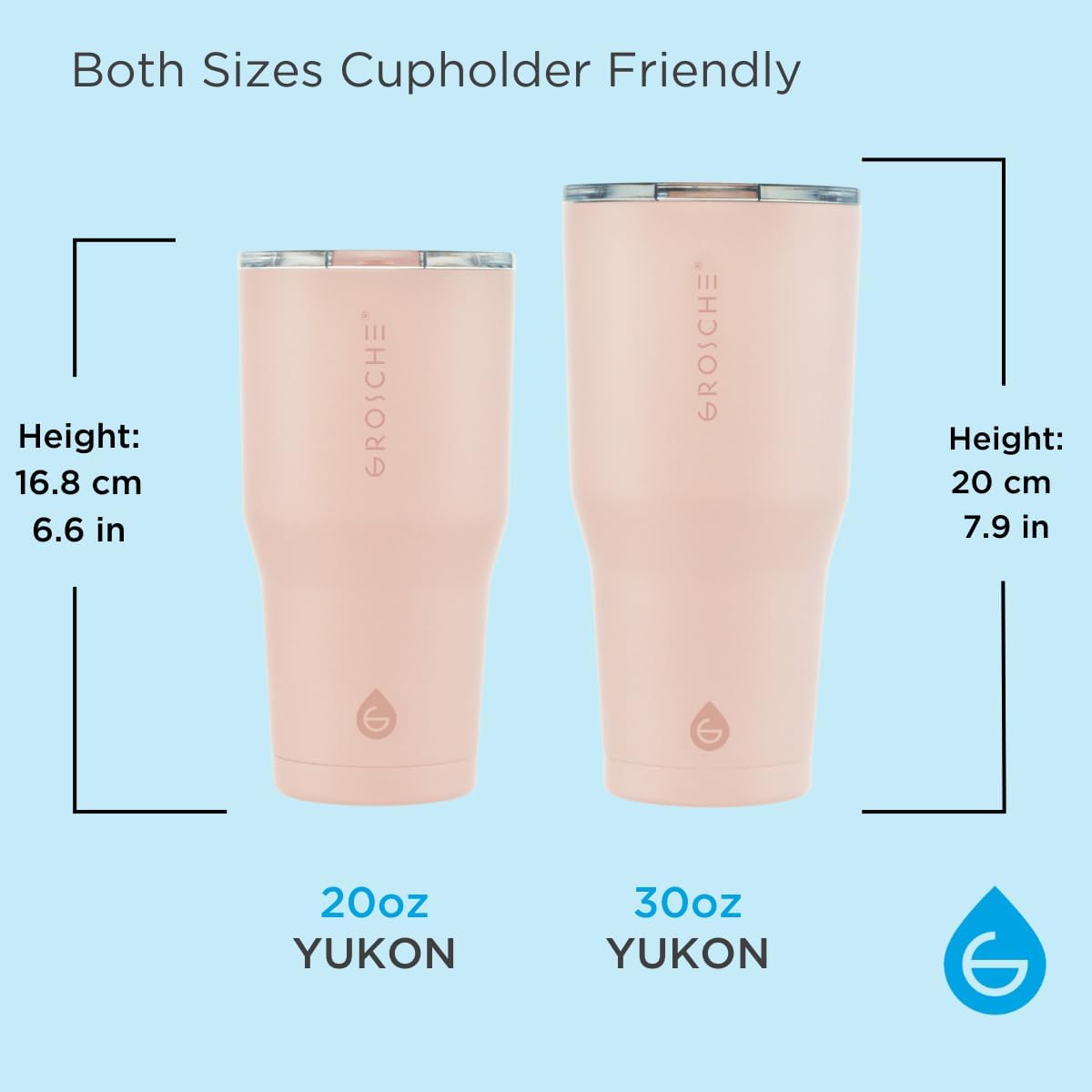 Yukon Triple Insulated Coffee Travel Mug with Lid, 20oz Cream White | Sturdy Stainless Steel Mug Keeps Drinks Cold Up To 8 Hours Or Hot Up To 4 Hours With Removable Slider Lid And Dishwasher Safe