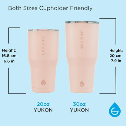 Yukon Triple Insulated Coffee Travel Mug with Lid, 20oz Cream White | Sturdy Stainless Steel Mug Keeps Drinks Cold Up To 8 Hours Or Hot Up To 4 Hours With Removable Slider Lid And Dishwasher Safe