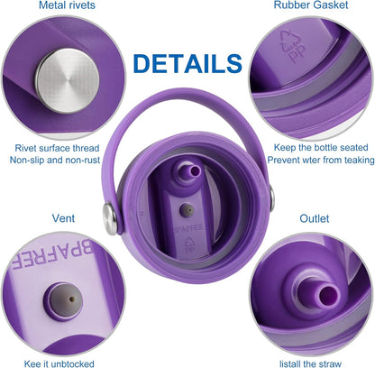 RRegeny Straw Lid for Hydro Flask Wide Mouth 32 40 oz, Lids with Flexible Handle compatible with HydroFlask, Replacement Sports Flex Cap Wide Mouth Top