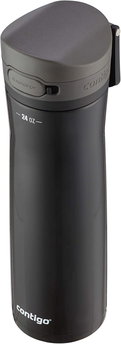 Contigo Jackson Chill 2.0, Vacuum-Insulated Stainless Steel Water Bottle with Secure Lid, Leak-Proof Travel Friendly, 20oz Capacity, Blueberry Color, Keeps Drinks Cold for 12 Hours