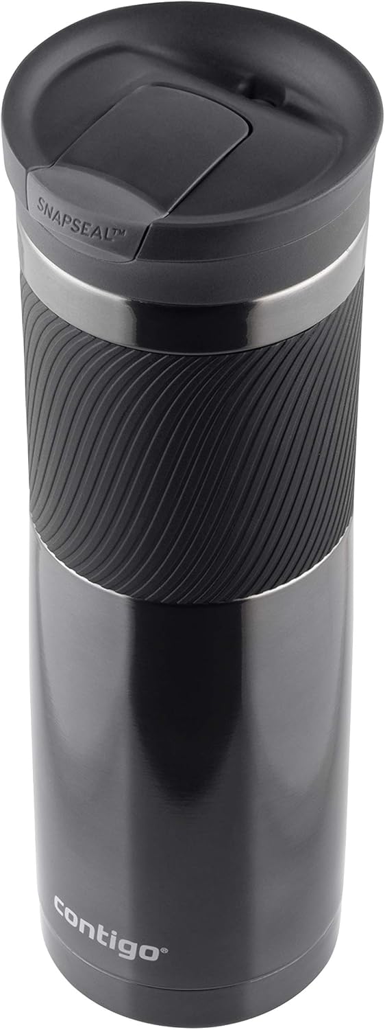 Contigo Byron Snapseal Travel Mug, Stainless Steel Thermal mug, vacuum flask, leakproof tumbler, coffee mug with BPA free Easy-Clean Lid, 470 ml, Vivacious