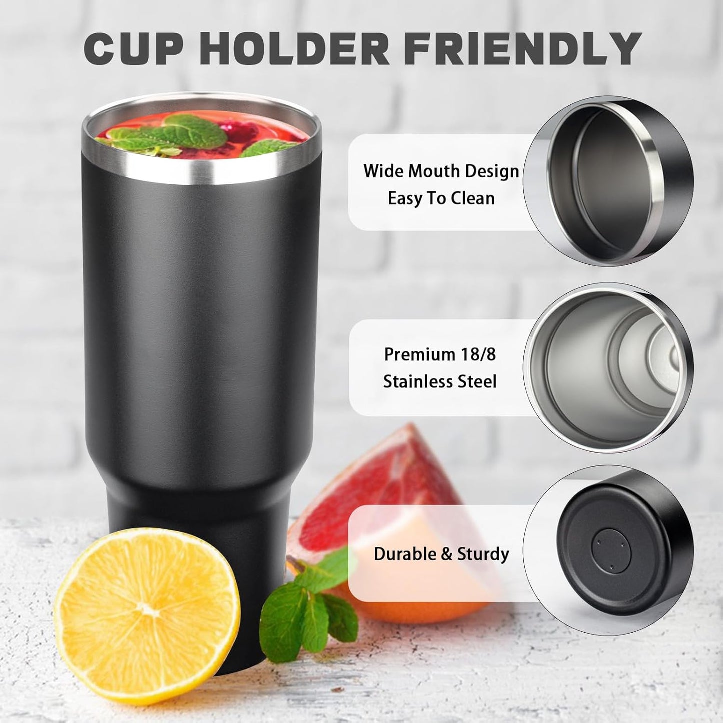 20 oz Tumbler with Lids and Straws, Stainless Steel Insulated Coffee Tumbler, Double Wall Vacuum Insulated Travel Mug Cup, Leakproof Thermal Coffee Cup for Hot and Cold Drinks (azure blue)