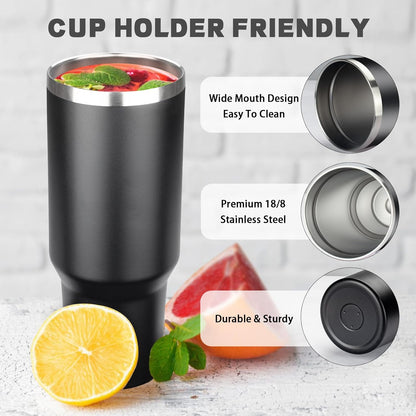 20 oz Tumbler with Lids and Straws, Stainless Steel Insulated Coffee Tumbler, Double Wall Vacuum Insulated Travel Mug Cup, Leakproof Thermal Coffee Cup for Hot and Cold Drinks (azure blue)