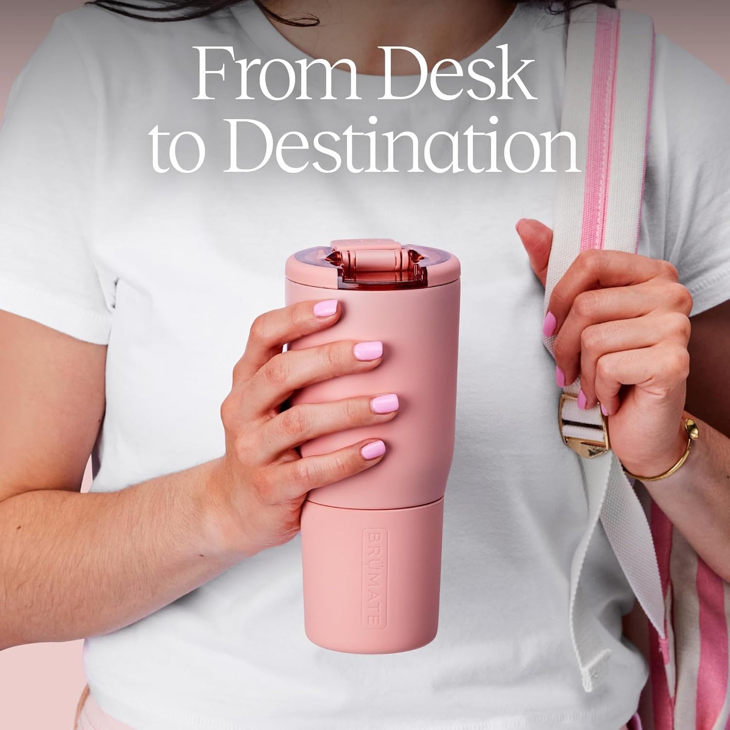 BrüMate Nav 25oz 100% Leak Proof Insulated Travel Tumbler with Magnetic BevLock™ Lid - Double Wall Cup-Holder Friendly Stainless Steel Mug (Nightfall Blue)