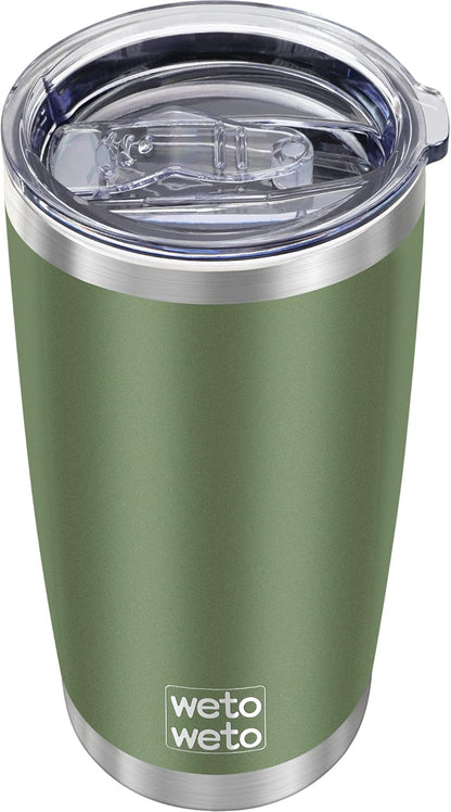 WETOWETO 20oz Tumbler, Stainless Steel Vacuum Insulated Coffee Travel Mug, Double Wall Powder Coated Insulated Coffee Mug Travel Mug with Lid Thermal Cup for Outdoor (Navy Blue, 1 Pack)