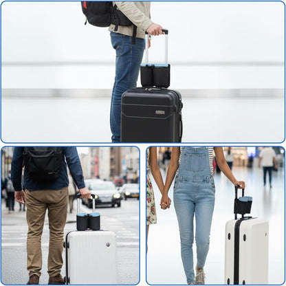 Yolev Luggage Cup Holder for Suitcases - Black Cup Holder for Luggage - Suitcase Accessories for Flight Attendants & Business Travelers