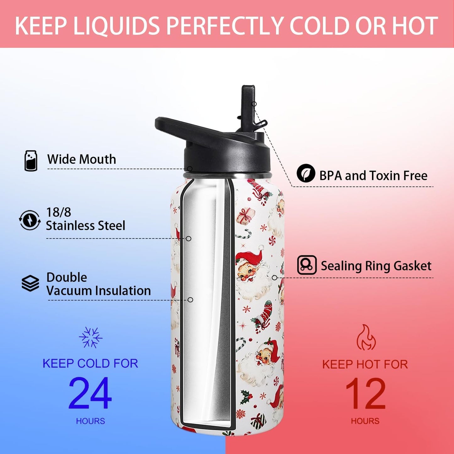 32 oz Pickleball Insulated Water Bottle with Straw - Pickleball Gym Hiking Sports Coffee Mug | Perfect Pickleball Gifts for Women, Pickleball Decor Accessories