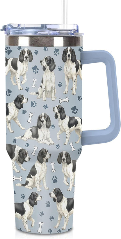 Beagle Gifts for Women Men, 40oz Stainless Steel Insulated Tumbler Travel Cup Mug, Funny and Unique Beagle Gifts for Dog Lover - Colors A