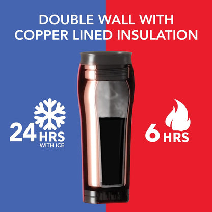 Mighty Mug | The Untippable Mug | Grips When Hit, Lifts for Sips | Insulated Stainless Steel Tumbler | Cupholder Friendly | Gifts for Women Men All | Leakproof | 6 Hour Hot / 24 Cold | 16oz | Teal