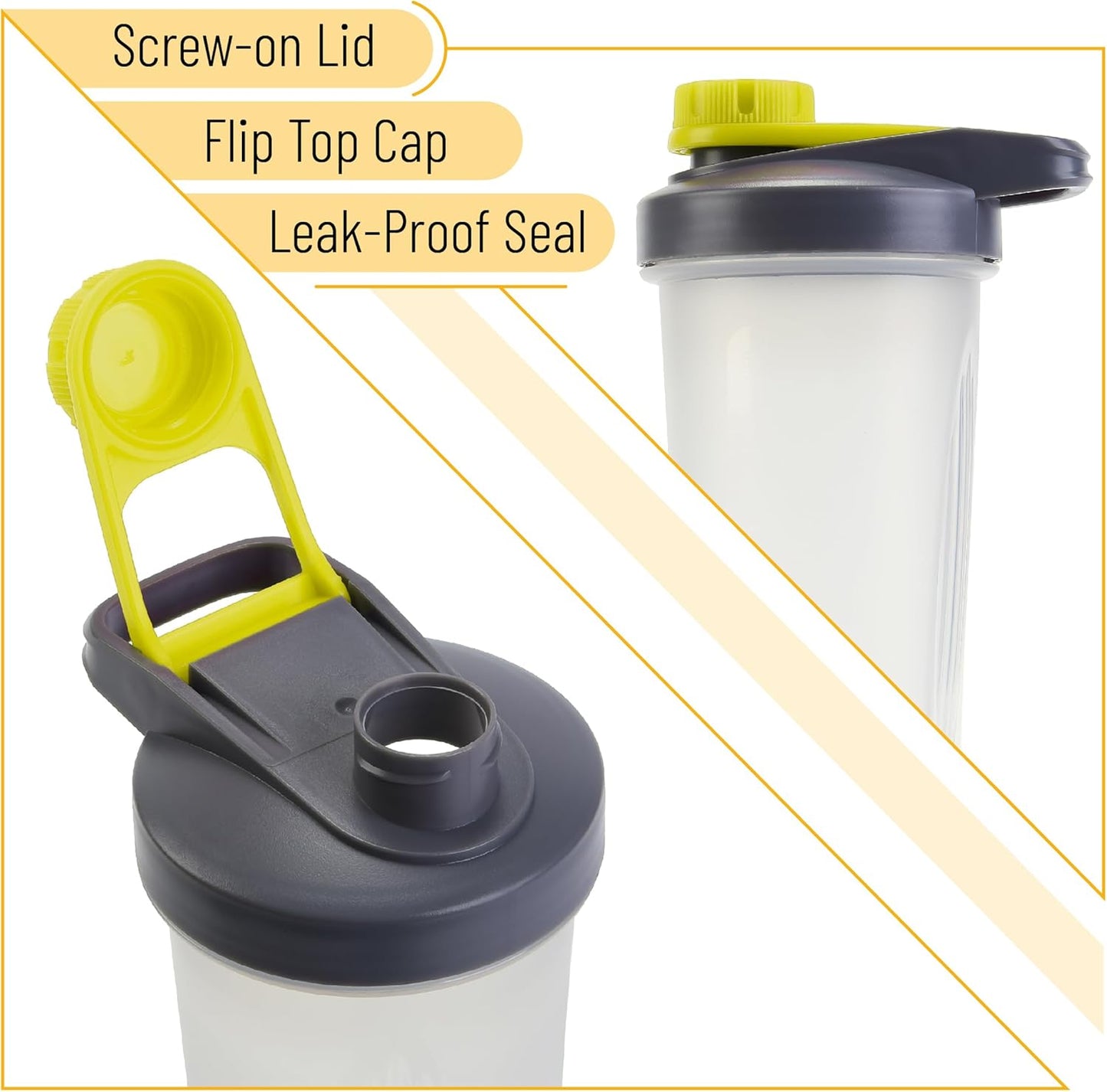 Mr. Pen- Shaker Bottles for Protein Mixes with Twist Cap, 28 oz, Protein Shaker Bottle with Wire Whisk Ball, Shaker Cup, Mixer Bottle