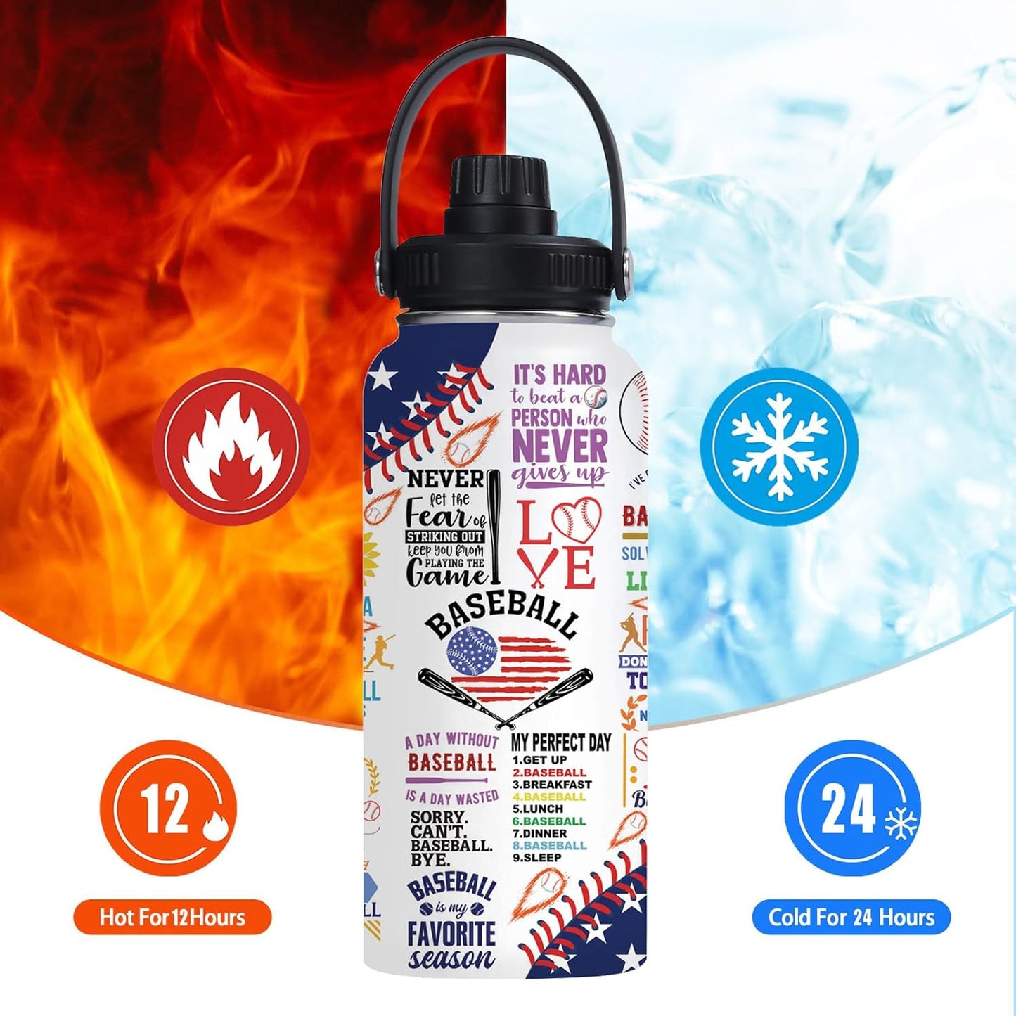 Pickleball Water Bottle 32oz Stainless Steel Insulated Vaccum with Lid, Pickleball Gifts for Pickleball Players, Pickleball Lovers, Women Girls Ladies