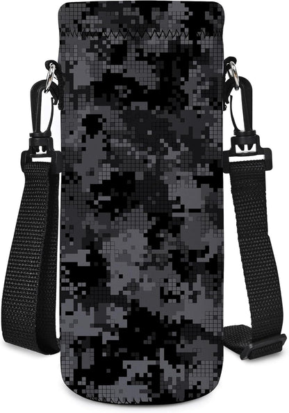 AUPET Water Bottle Sling Bag Carrier Crossbody Sleeve,Insulated Neoprene Bottle Case Holder Pouch Cover 500ML/17oz with Shoulder Strap for Walking Women Men