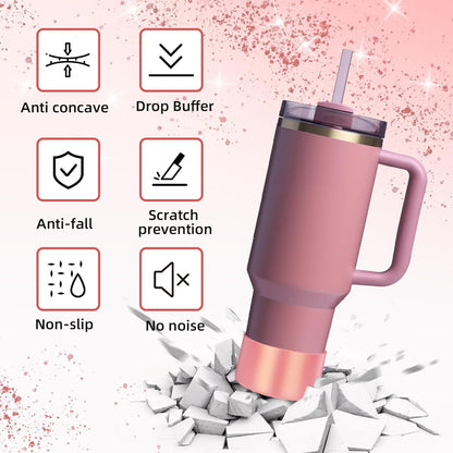 Glossy Gradient Silicone Boot, Compatible with Stanley H2.0 20-40oz & IceFlow 20-30oz, Chameleon Metallic Shimmer Cup Sleeve Protector for Hydroflask and Bottle Bottom with 2.8-3in