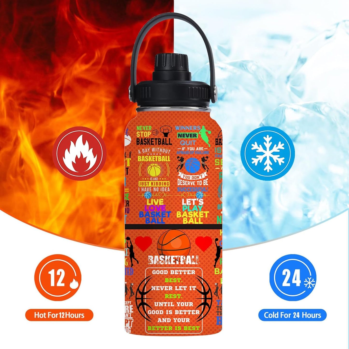 Pickleball Water Bottle 32oz Stainless Steel Insulated Vaccum with Lid, Pickleball Gifts for Pickleball Players, Pickleball Lovers, Women Girls Ladies