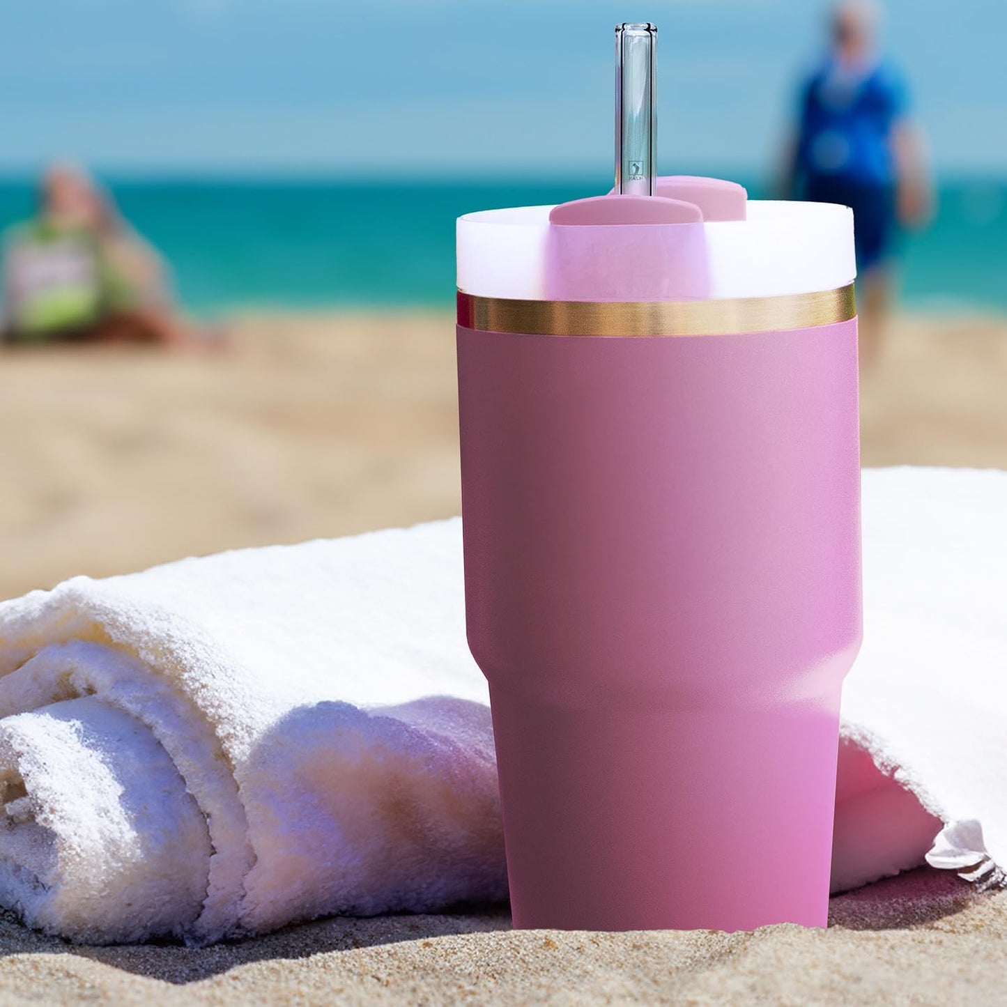 Halm Glass Straws - 6x Reusable 8 inch Drinking Straws clear + Plastic-Free Cleaning Brush - Made in Germany - Dishwasher Safe - Straight - Perfect for Smoothies, Cocktails