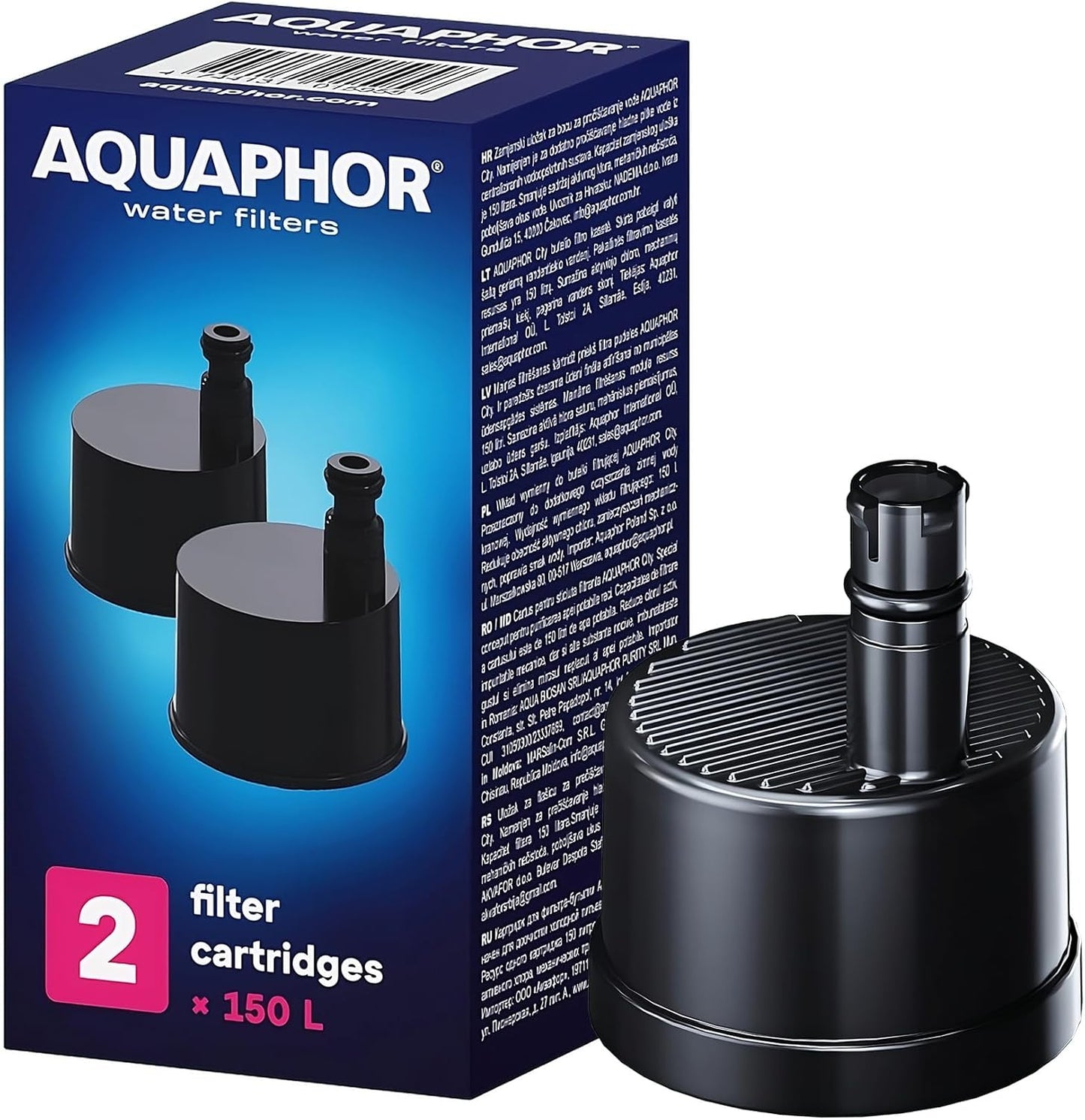 Nakii Filtered Water Bottle, Leakproof, BPA-Free, Motivational Markings, Travel, Everyday Use. 40-Gallon Filter, Replaces 300 Plastic Water Bottles. Includes 1 Filter, 22 FL Oz, Grey by Aquaphor