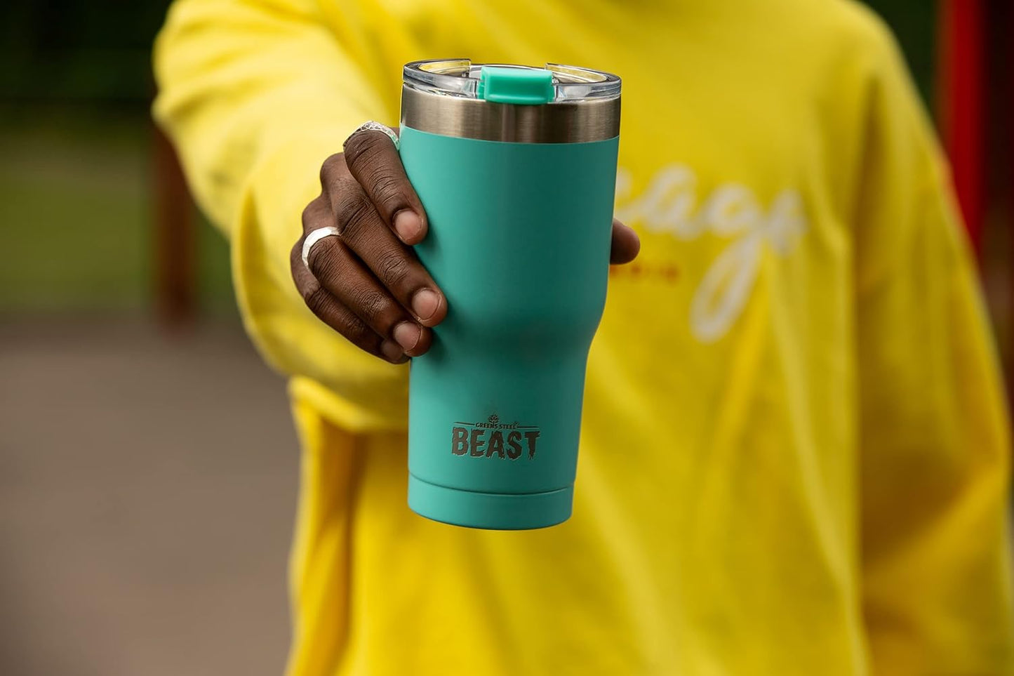 Beast 10 oz Tumbler Stainless Steel Vacuum Insulated Coffee Ice Cup Double Wall Travel Flask (Arctic White)