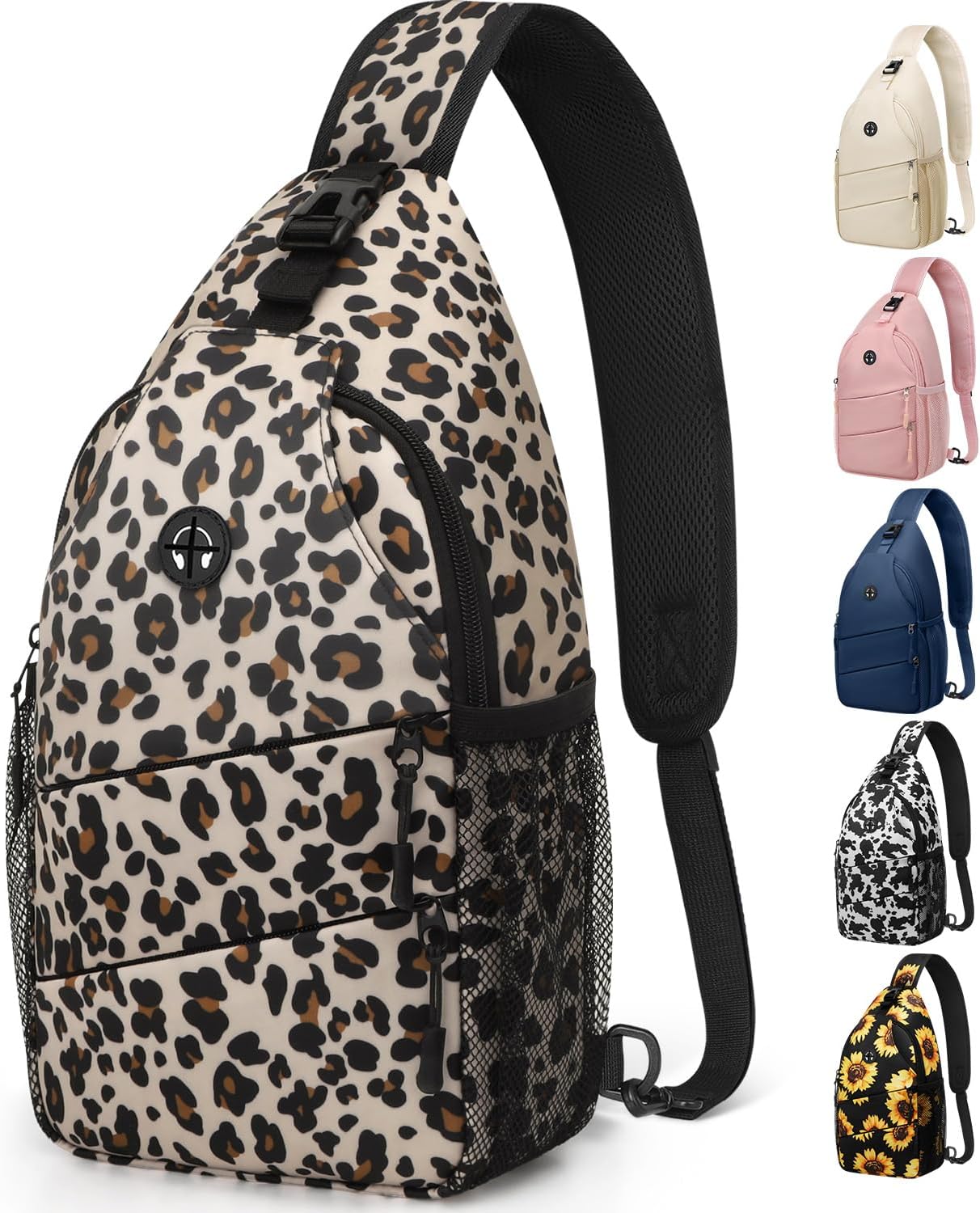 Pritent Crossbody Bags for Women Men Trendy Sling Bag Backpack Casual Chest Bag with Convertible Shoulder Strap