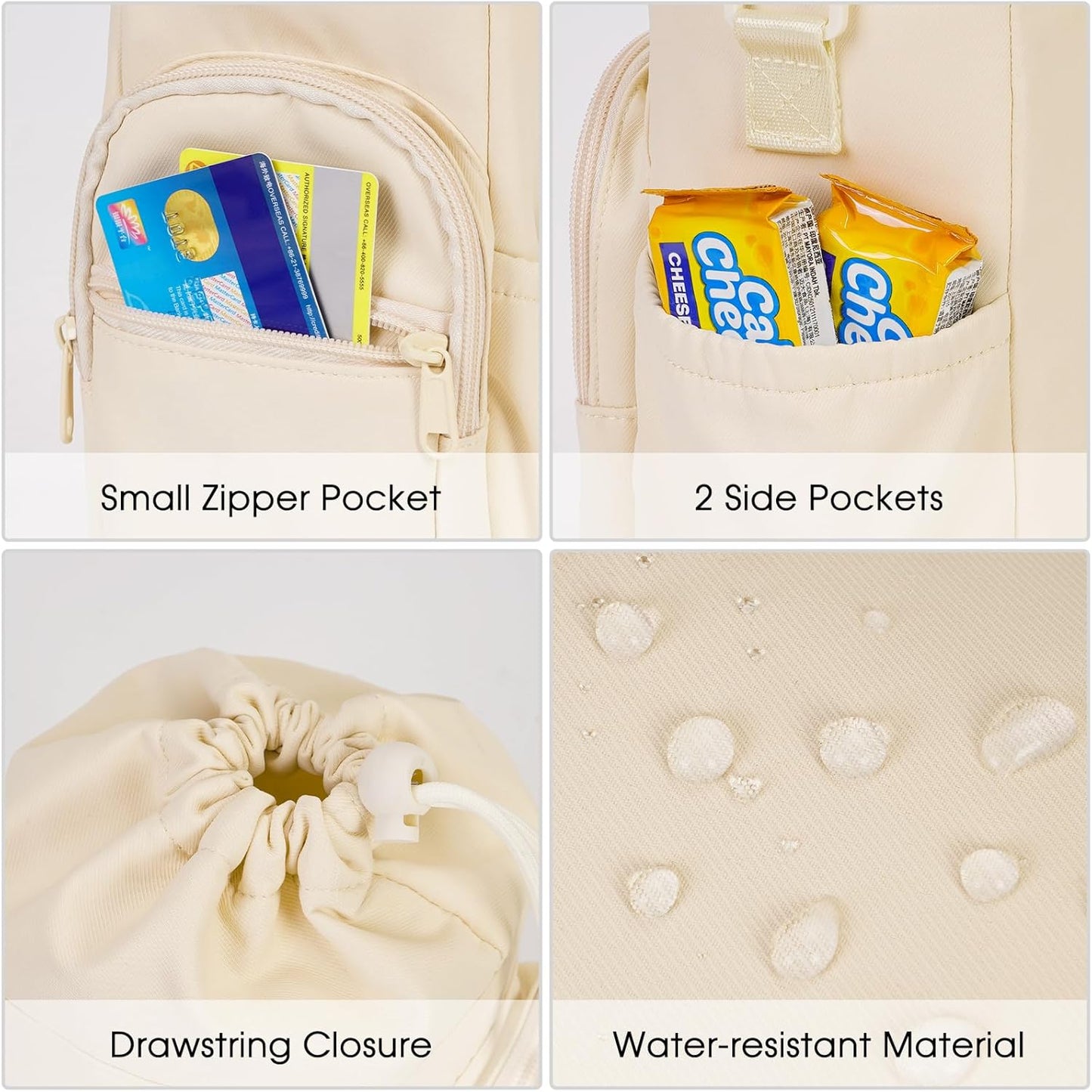 sportsnew Water Bottle Holder 40oz Crossbody Insulated Cup Sleeve Water Bottle Carrier Sling Bag with Phone Pocket, Walking