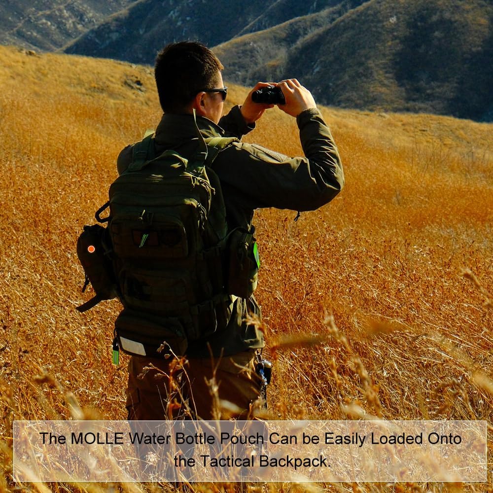 Upgraded Tactical Drawstring Molle Water Bottle Holder Tactical Pouches