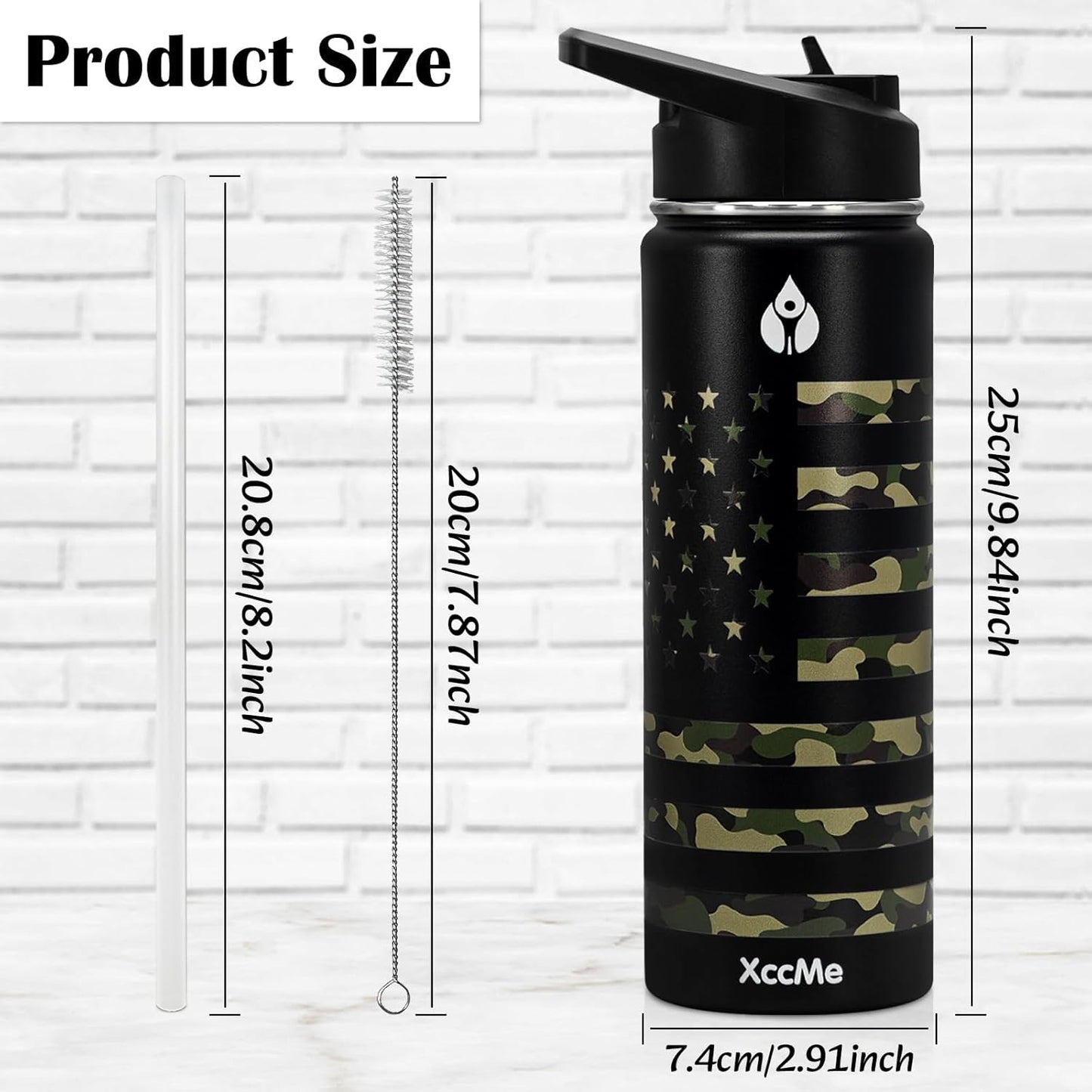 32oz Pickleball Insulated Water Bottle with Lid,Stainless Steel Water Bottl with Flip Straw and Handle,Gifts for Pickleball Players, Pickleball Lovers,Women Girls,Leak Proof Water Bottle