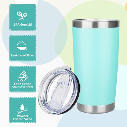 20oz Tumbler with Lid Stainless Steel Insulated Tumblers Travel Coffee Tumbler Bulk Double Wall Vacuum Insulated Water Cup Gifts for Christmas Women Men Her Him Home Office(Navy Blue, 1pack)
