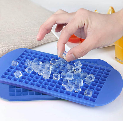 Mini Ice Cube Trays for Freezer 1 Pack — 160 Small Crushed Ice Cube Molds, BPA Free Food Grade Silicone, Easy Release Stackable Trays for Iced Coffee, Whiskey, Cocktail & Drinks